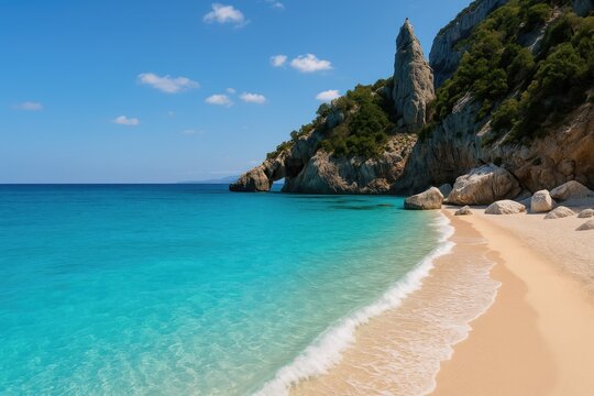 Popular coastal destination featuring Cala Goloritze's pristine shoreline