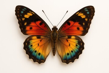 Obraz premium Colorful Butterfly with a Plain White Background