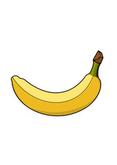 banana on white background