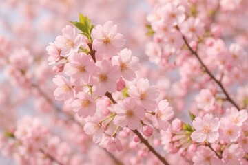 Obraz premium Cherry blossom blooms during the peak of spring