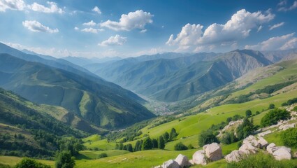 Obraz premium Beautiful vistas showcasing rugged mountain terrains