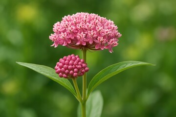 Pink Swamp Milkweed in Bloom: Also Known as Rose Milkweed or White Indian Hemp