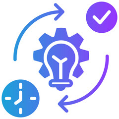 Process Improvement glyph gradient icon