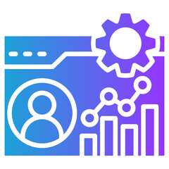 Performance Chart glyph gradient icon