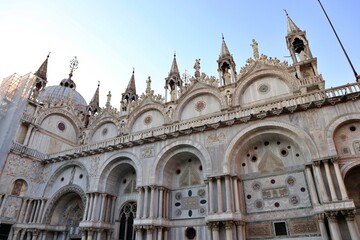 Naklejka premium Morning view of St Mark's Basilica in Venice, Italy