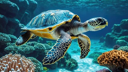 Fototapeta premium Sea creature inhabiting island nations