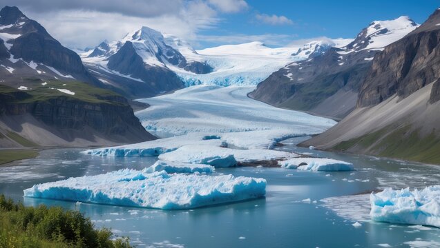 Stunning vistas of ice formations and rugged wilderness in a renowned icefield corridor