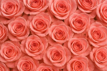 Fototapeta premium Pink rose floral backdrop