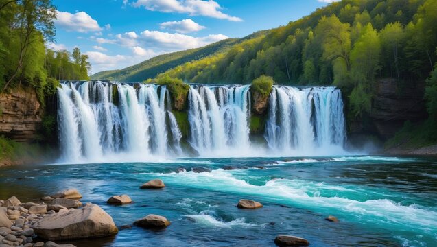 Watch the beautiful river transform into a magnificent series of waterfalls with a 7-meter drop and 30-meter width.