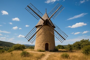 Ancient windmill fully renovated in a picturesque countryside location