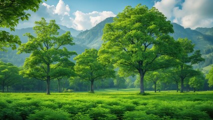 Obraz premium Vivid greenery highlights the wealth of nature