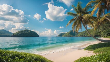 Fototapeta premium Verdant Isle Retreat