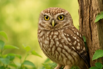 Fototapeta premium Miniature Owls Roaming the Darkness
