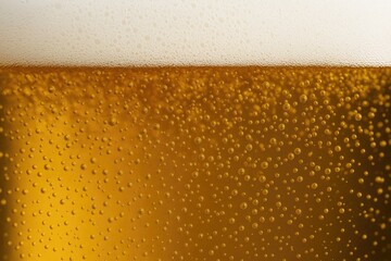 Pouring light lager into a glass captured in detail