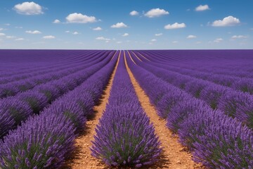 Obraz premium Lavender fields captured in a beautiful landscape
