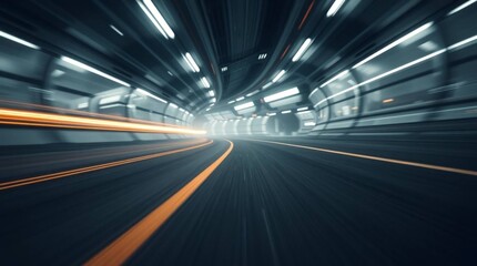 Empty world using contrasting chiaroscuro lighting to capture motion or light trails