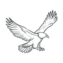 Obraz premium Majestic eagle in flight showcasing power and grace