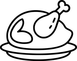 Roast Turkey Platter Icon