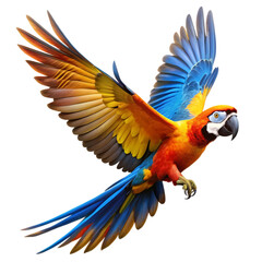 Scarlet Macaw in Flight A Vibrant Display of Feathers