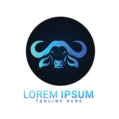 04.eps bull face vector logo design 