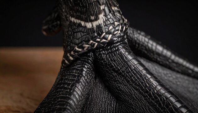Close-up of an Exotic Bird's Foot with Detailed Texture and Pattern