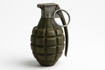 Isolated hand grenade used as a weapon of explosion