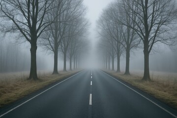 Fototapeta premium Quiet Hazy Rural Lane