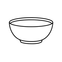 Simple Black and White Bowl Depicting Culinary and Dining Concepts
