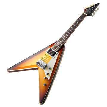 Sunburst Flying V Electric Guitar