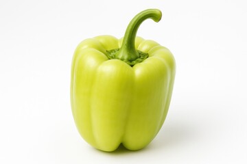 Bright green pepper isolated on a white background