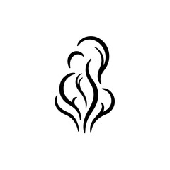 Obraz premium Ornate Black Smoke Design with Intricate Curves