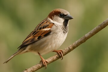 Bird resting on a branch in a natural setting