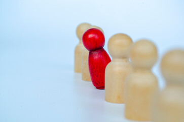 A red figure trying to say something, representing courage to speak up