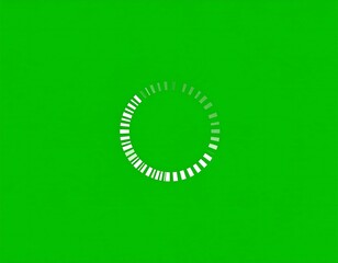 Loading Circle Animation on Green Screen Background for Digital Projects and Presentations