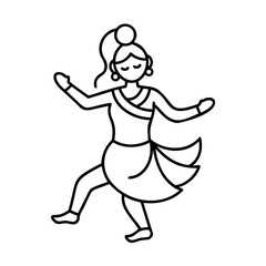 Lord Krishna Dancing With Vector Illustration