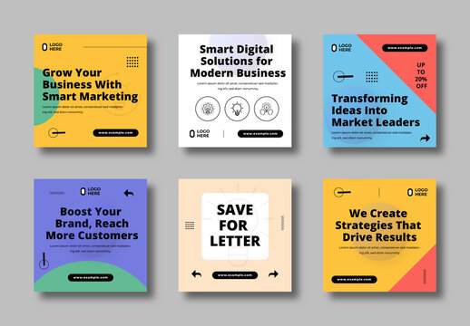 Business Marketing Social Media Post Template Layout