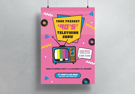 Retro Event Party Flyer Template