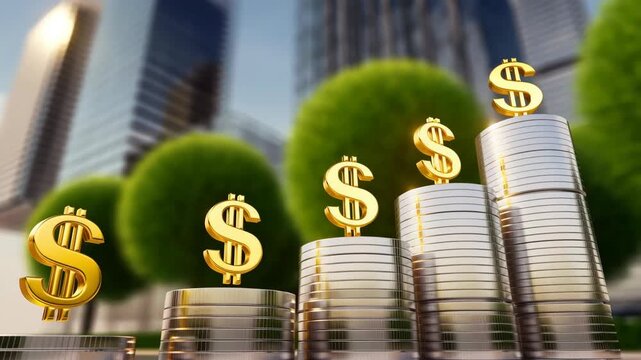 Financial Growth and Investment in Modern Cityscape