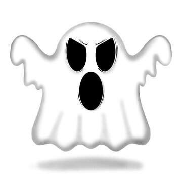 Halloween ghost on transparency background.