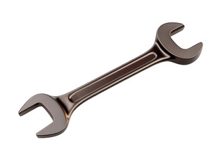 Shiny metal wrench tool ready for industrial repair and mechanical maintenance tasks.