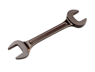Shiny metal wrench tool ready for industrial repair and mechanical maintenance tasks.