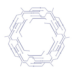 Line Tech Frame Illustration