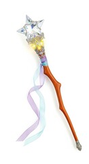 Fototapeta premium Enchanted Star-Topped Wand Crafted from Natural Wood with Sparkling Accents