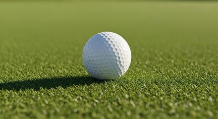Fototapeta premium Golf ball on a grassy green