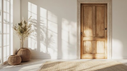 Fototapeta premium Plants in a serene, sunlit space