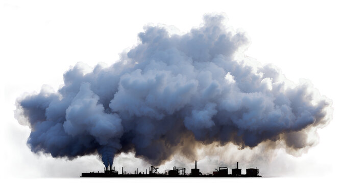 Industrial pollution smoke stack emissions environmental impact climate change photo