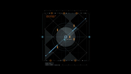 Jet Fighter Targeting Screen HUD Template