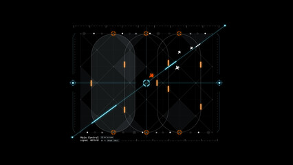Jet Fighter Targeting Screen HUD Template