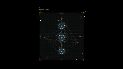 Jet Fighter Targeting Screen HUD Template