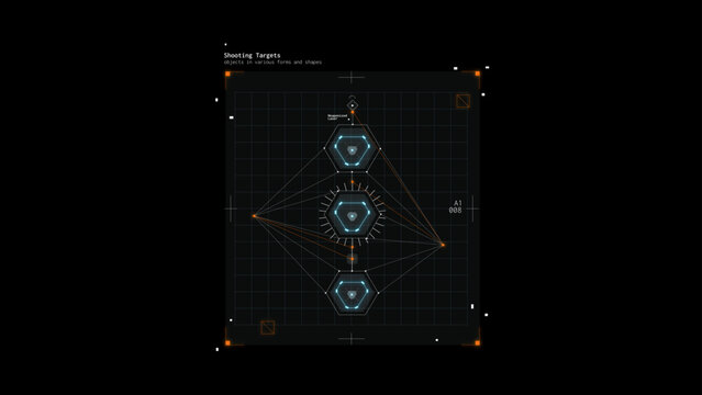 Jet Fighter Targeting Screen HUD Template